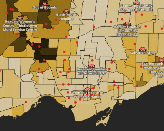 A new report and interactive map from The CRIB illustrates the disproportionate prevalence of homicides in predominately Black neighbourhoods in Toronto