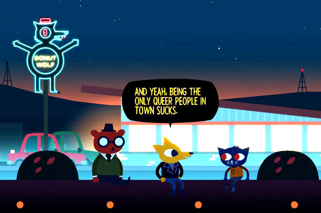 a screenshot from Night in the Woods. 