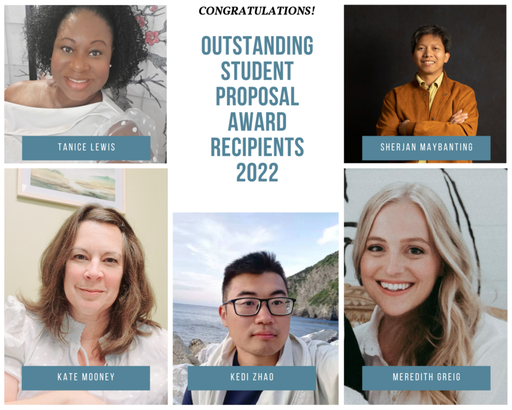 Photo of CASWE Outstanding Student Proposal Award Recipients 2022
