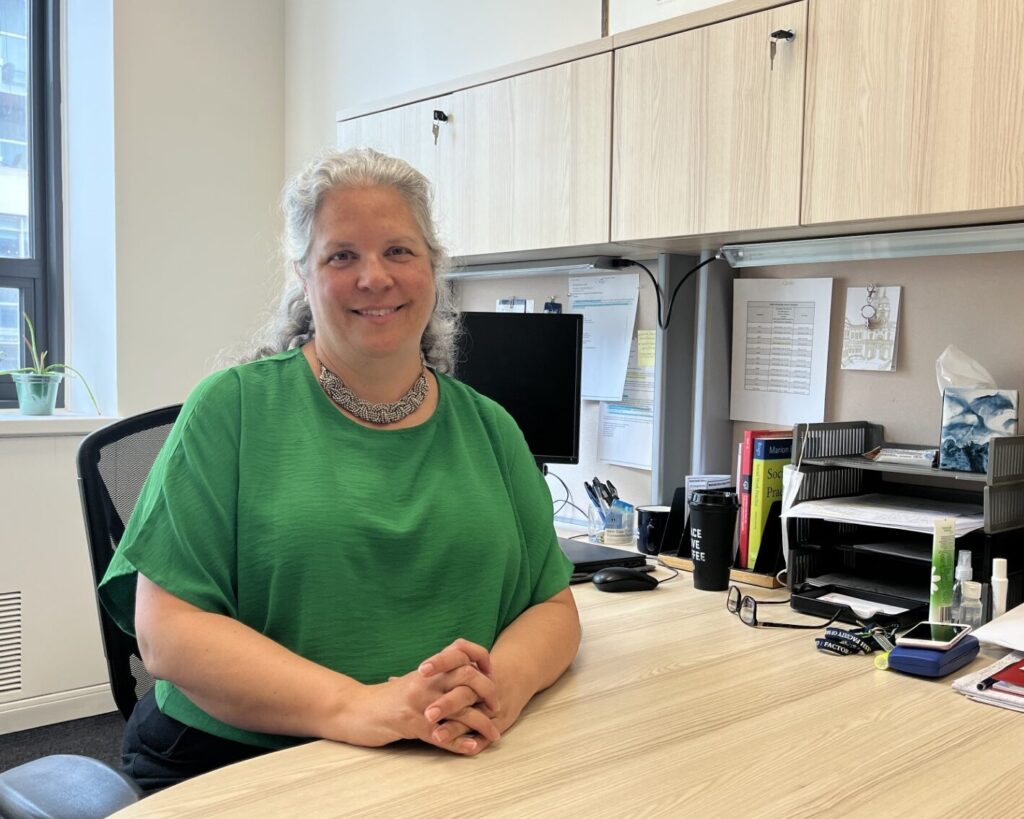 Megan Davies in her office at FIFSW