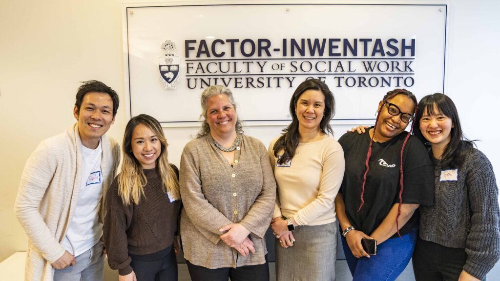 International students and staff (left to right) Franki (Tsan Wing) Li, Frances Li, Megan Davies (Simulation Coordinator), Mai Truong King (Registrar), Chidinma Okafor, and Lydia (Tin Wing) Tam