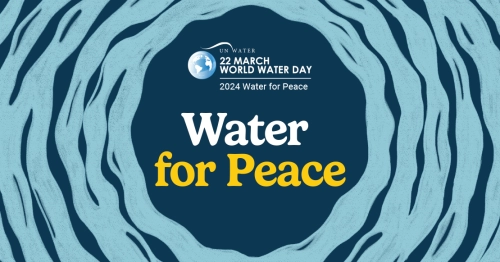 World Water Day Poster. Text reads: Water for Peace