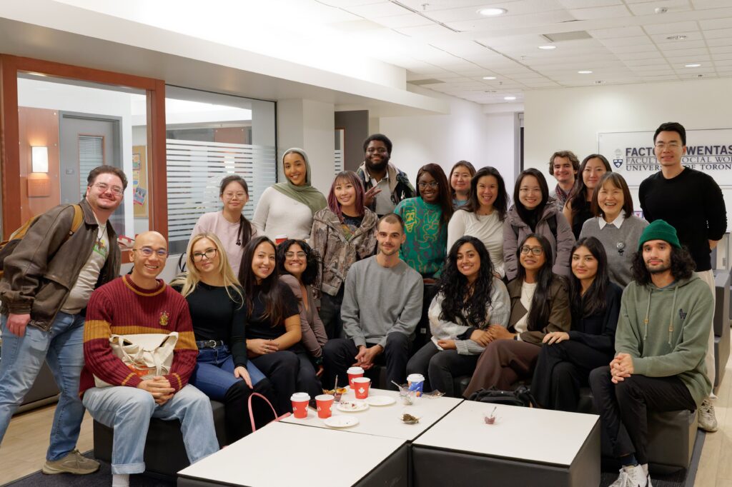 Large group photo of students at the winter solstice gathering