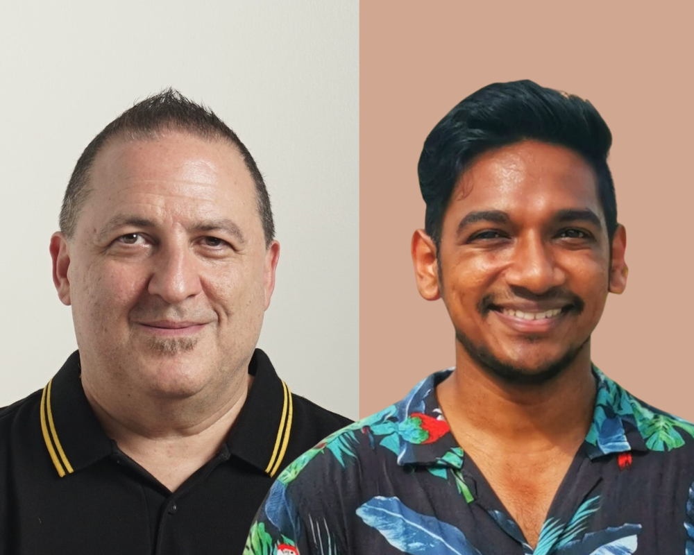 Composite of Peter Newman and David Puvan