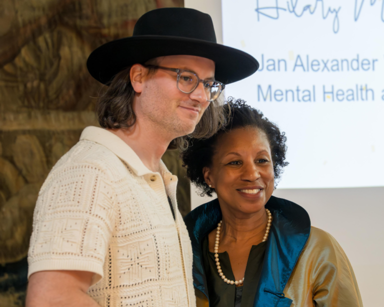 Jan Wozniak poses for a photo with Dean Charmaine Williams